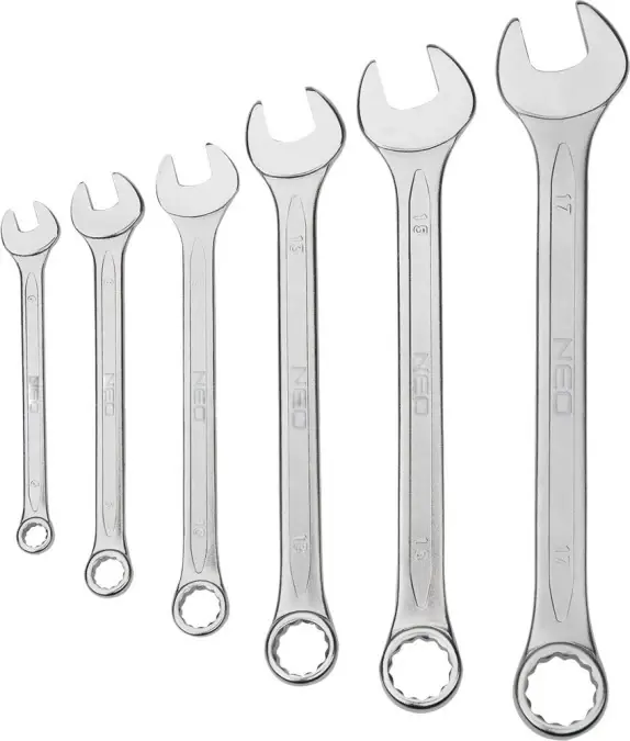 Klucze płasko‑oczkowe 8‑32mm 09‑753 /zestaw 17 szt./ Taniej