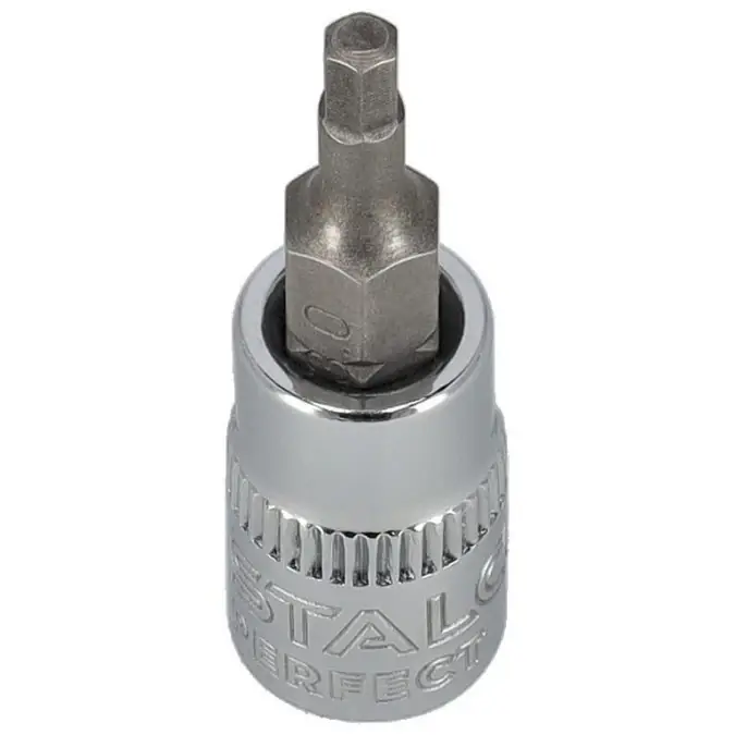 Szybka wysyłka Klucz trzpieniowy na nasadce 1/4” S2 sześciokątny 3mm STALCO PERFECT S‑85689