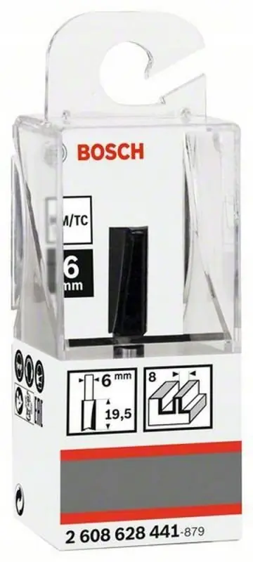 Dodaj do koszyka Bosch Bosch Išdrožų frezos 6 mm D1 8 mm, L 19,5 mm,G51mm