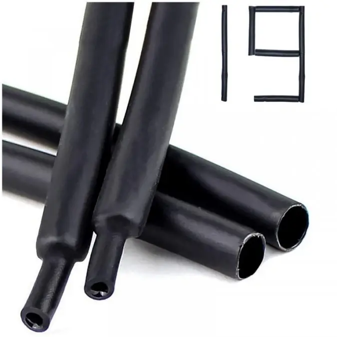 1M RURKA KOSZULKA TERMOKURCZLIWA z KLEJEM GRUBA CZARNA 19mm 19/6 mm Łatwy zwrot