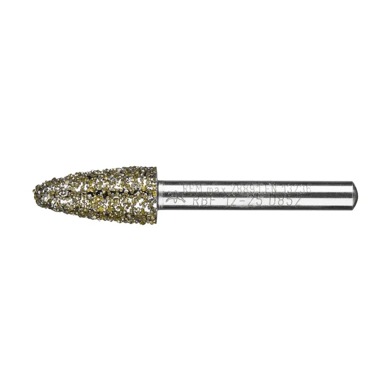 Darmowy zwrot PFERD TOOLS Diamond grinding point tree shape with radius end dia. 12.0 mm shank dia. 6 mm D852 (very coarse) for grinding