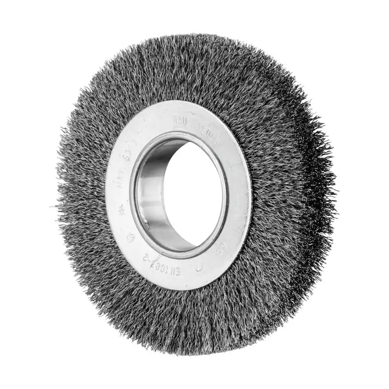 Nie przegap PFERD TOOLS POS wheel brush wide crimped RBU dia. 150x25xvariable hole steel wire dia. 0.30 bench grinder