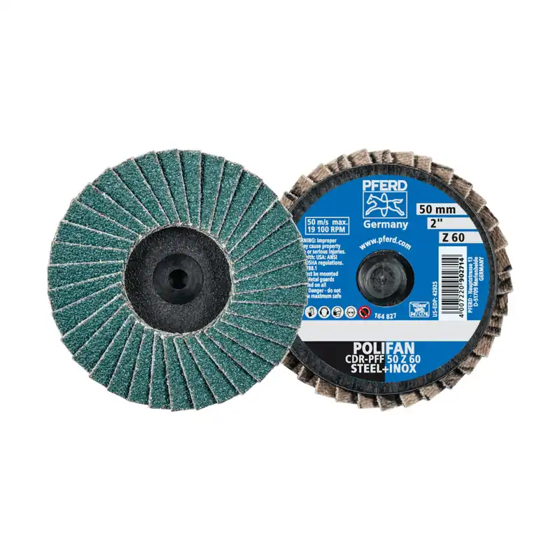 PFERD TOOLS COMBIDISC Zirkon Mini-POLIFAN CDR dia. 50mm Z60 for hardened steel Bezpieczne zakupy