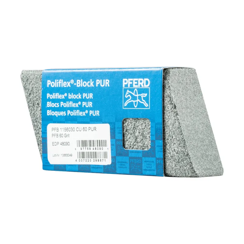 Wyprzedaż PFERD TOOLS Poliflex grinding block 30x60x115 mm bond PUR SIC60 for fine grinding and finishing