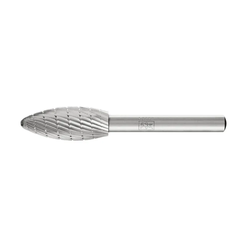Bezpieczna płatność PFERD TOOLS HSS rotary cutter flame-shaped B dia. 12x30 mm shank dia. 6 mm Z 3 universal medium fine chip divider