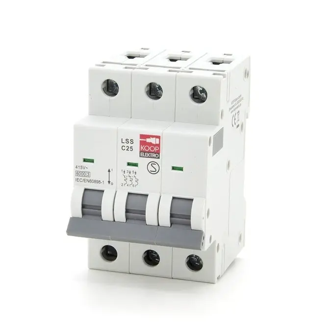 Okazja Wyłącznik nadprądowy 3P C 25A 6kA AC KOOP Elektro C25A LSS C25 3P