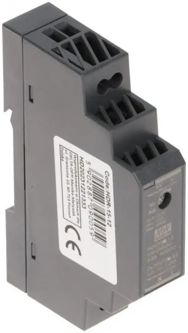 Zasilacz impulsowy 12V DC 1.25A HDR‑15‑12 Nowy