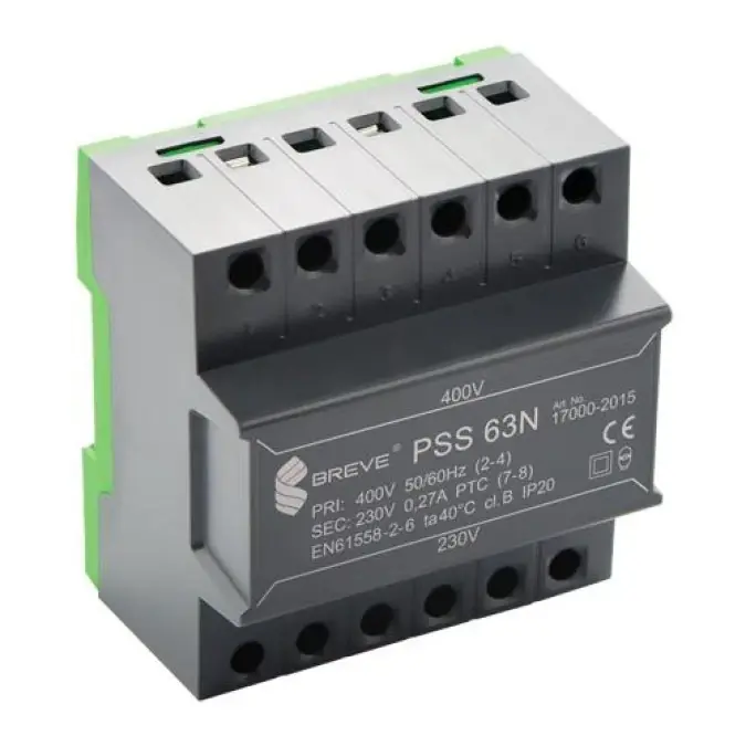 Do wyczerpania zapasów Transformator 1‑fazowy modułowy separacyjny PSS 63N 400/230V , na szynę DIN, IP20, Ta 40, 17000‑2015
