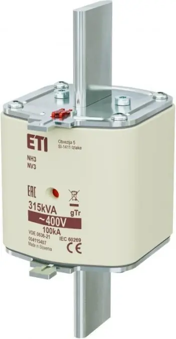 Tylko do końca tygodnia Wkładka bezpiecznikowa NH3 455A gTr 400V 315kVA 004115407