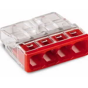 Złączka; 2273-204; instalacyjna; 4 tory; 16,5mm; 24A; 450V; na przewód; zwora; sprężynowy; 0,5-2,5mm2; WAGO; RoHS Wyjątkowa oferta