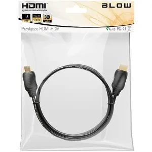 Kabel; przewód; przyłącze; HDMI-HDMI; 1,5m; zawieszka; BLOW; 92-212#; RoHS Zamów teraz