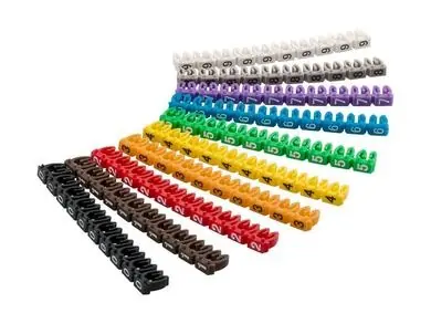 Kup teraz Zestaw; 150 oznaczników; oznacznik; numerycznych; do kabli; 0-9; 1-2mm; NAR000654; RoHS