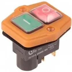 Włącznik; elektronarzędzie; elektromagnetyczny; CK21/1 16A; 250V; 5 pin; czerwony "0"; zielony "1"; konektor 6,3mm; 57x60mm; z ramką; RoHS Premium