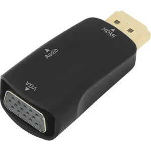 Adapter; wtyk HDMI; gniazdo VGA +gniazdo jack 3,5mm stereo; redukcja; 92-121#; BLOW; RoHS Oferta limitowana