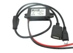Przetwornica napięcia; Uwej. 12V; Uwyj. 5V; 3A; gniazdo USB A; przykręcane; wtyk micro USB; 46x27x14mm; MP3-12V-5V-3A; RoHS Wysoka jakość