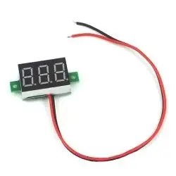 Szybka dostawa Woltomierz; panelowy; LED; 2,5-30V DC; niebieski; 23x14x10,5mm; W/M-LED-BL; RoHS