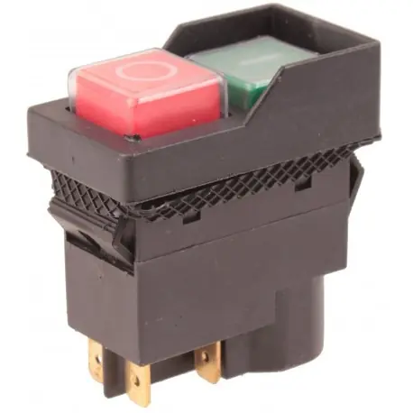 Hit cenowy Włącznik; elektronarzędzie; elektromagnetyczny; CK21 16A; 250V; 5 pin; czerwony "0"; zielony "1"; konektor 6,3mm; 46x23mm; RoHS