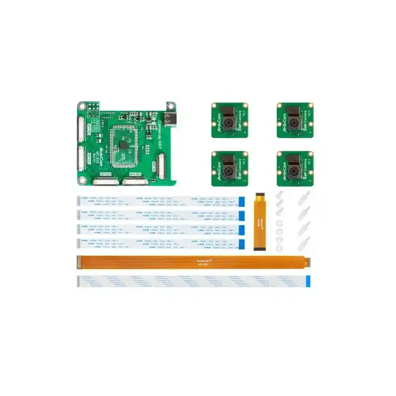 Zamów dziś ArduCAM 8MP*4 IMX219 Quadrascopic Camera Bundle Kit - zestaw z płytką bazową i 4 kamerami 8MP IMX219